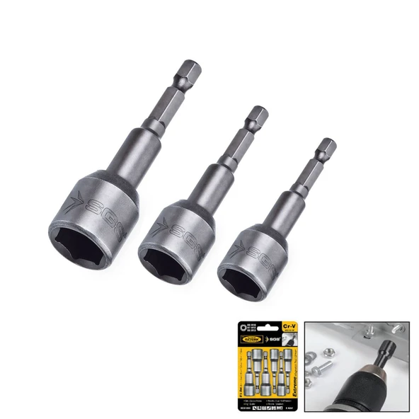 SGS Manyetik Lokma Somun Tutucu Adaptör Pipo Seti 6 Parça ürün görseli