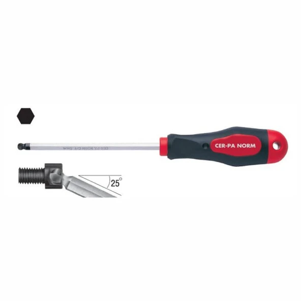 Cer-pa Prosoft Ballpoint Uçlu Tornavida 8x150 ürün görseli