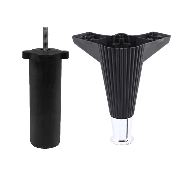 Wetra Line 6'lı Set Mobilya TV Ünitesi Çekyat Koltuk Kanepe Destek Ayağı 15 cm Siyah Krom M8 Civata - 7