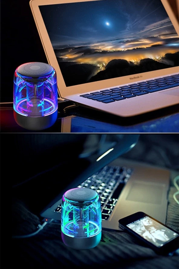 Kablosuz Bluetooth Işıklı Taşınabilir Hoparlör - 5