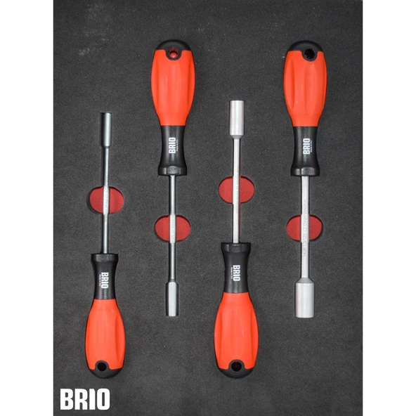Brio Hareketli Takım Dolabı 6 Çekmece New 233 Parça Kırmızı Dolu - 9