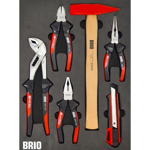 Brio Hareketli Takım Dolabı 6 Çekmece New 233 Parça Kırmızı Dolu - 10
