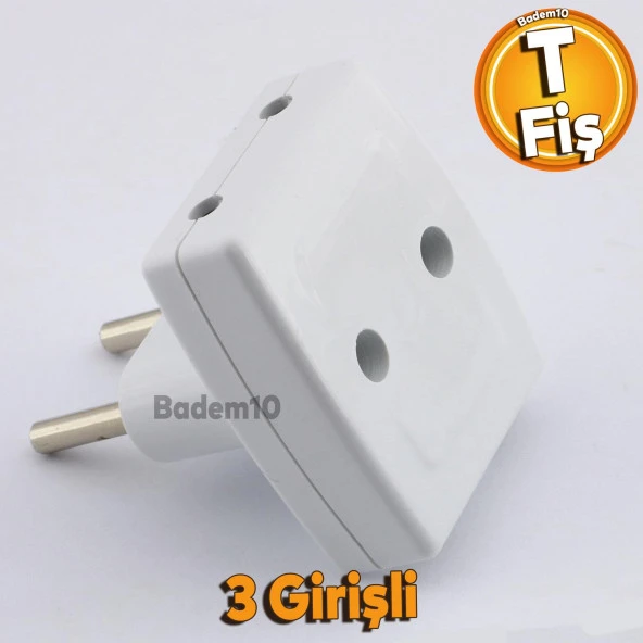 3lü T Fiş Priz Golyat Çoklu Grup Priz Çoğaltıcı Üçlü Golyat Elektrik Prizi - Resim 4