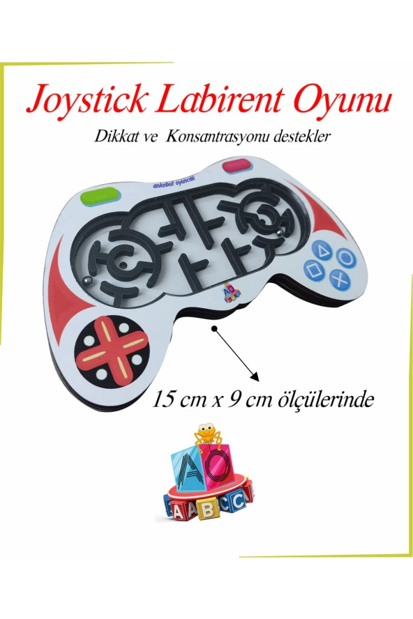 Ahşap Renkli Joystick Labirent Oyunu Dikkat Ve Konsantrasyonu Destekler