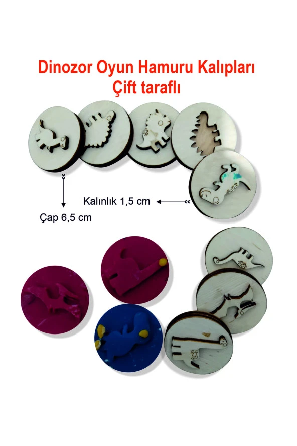 Dinozor Modelli Oyun Hamuru Kalıpları