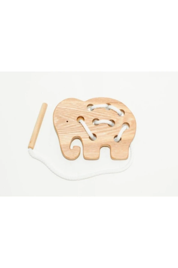 Montessori Ip Geçirme Oyunu Fil