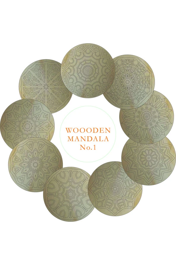 Ahşap Mandala Boyama Seti No.1