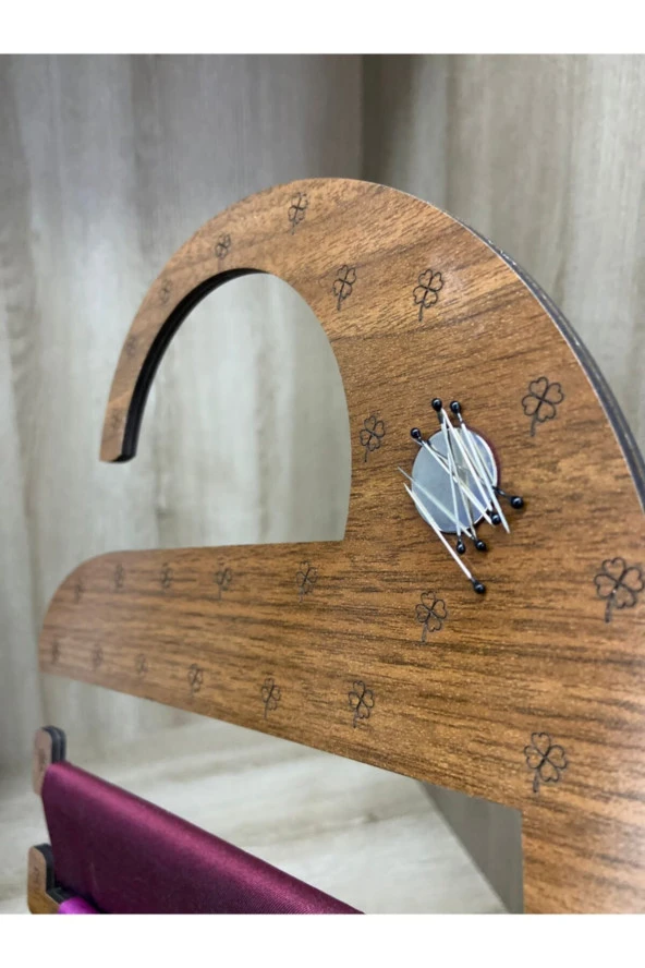 Ahşap Eşarp Askılığı Mıknatıslı, Şal Pantolon Kravat Elbise Askı Dolap Içi Düzenleyici - 2