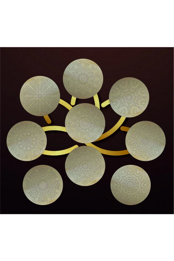 Ahşap Mandala Boyama Seti No.1 - 2