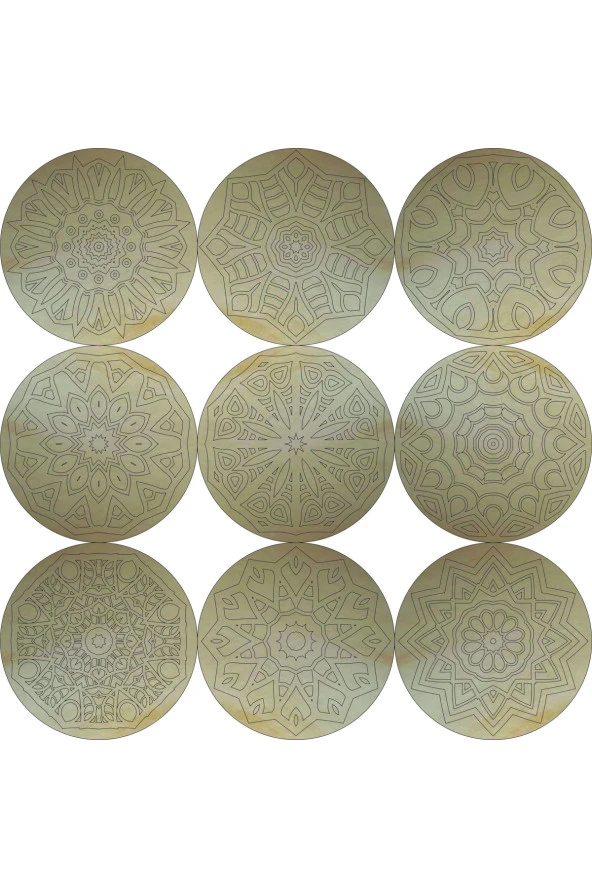 Ahşap Mandala Boyama Seti No.1 - 3