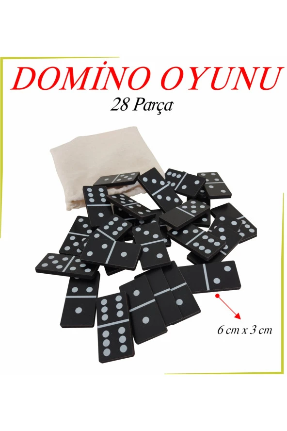 Ahşap Klasik Domino Oyunu 28 Parça