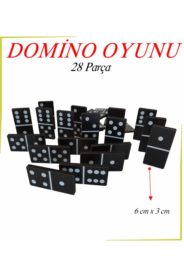 Ahşap Klasik Domino Oyunu 28 Parça - 2