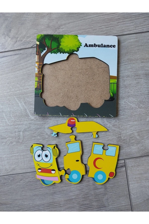 Mini 4 Parça Ambulans Puzzle 13 Cm - 3