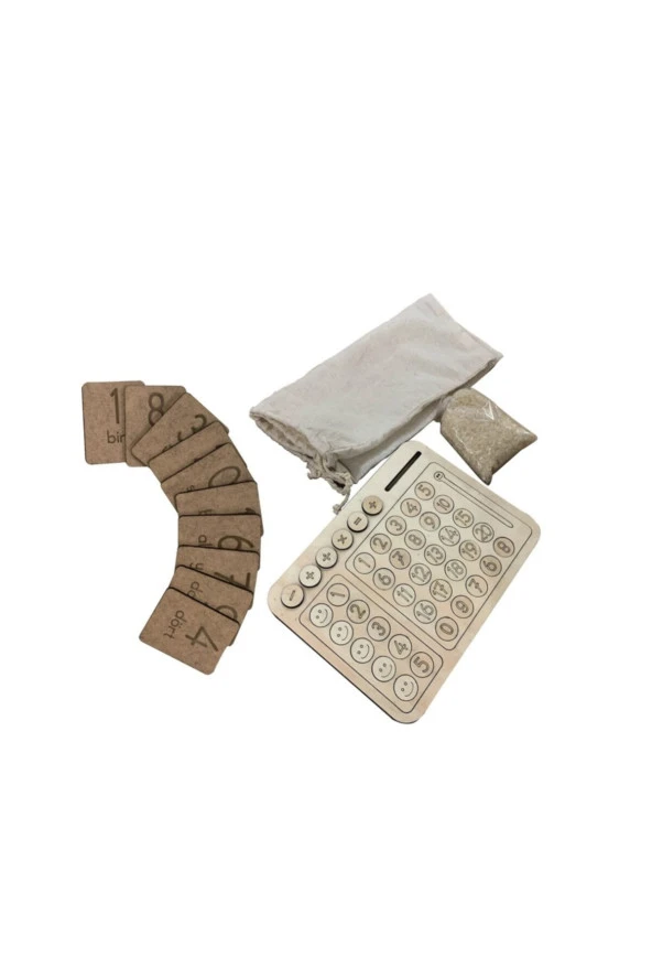 Ahşap Eğitici Doğal Sayılar Ve 4 Işlem Matematik Öğrenme Seti