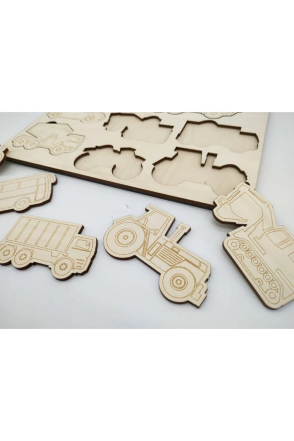 Montessori Araçlar Boyama Puzzle - 3