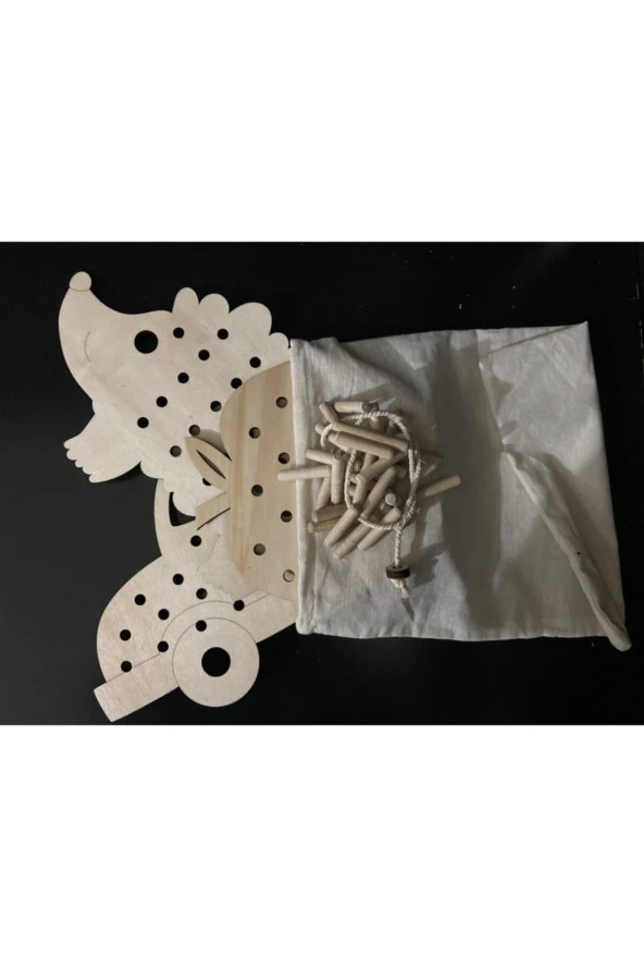 Montessori Ip Geçirme Ve Pim Takma 3lü Oyun Seti - 2