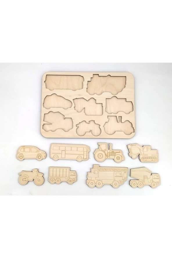 Montessori Araçlar Boyama Puzzle - 2