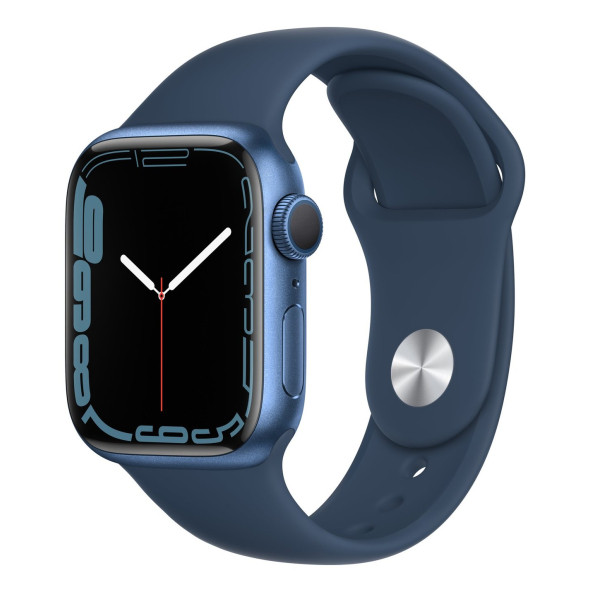TEŞHİR MKN13TU/A  Apple Watch Series 7 GPS 41mm Mavi Alüminyum Kasa ve Spor Kordon Akıllı Saat
