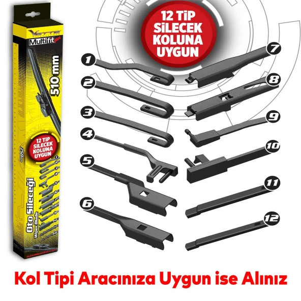 Nzb Araba Araç Otomobil Oto Ön Cam Arka Cam Silecek Muz Sileceği 510 mm 39687 - 2
