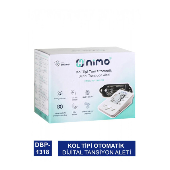 NİMO TANSİYON ALETİ TAM OTOMOTİK DİJİTAL ( DBP-1318 ) ( KOLDAN )