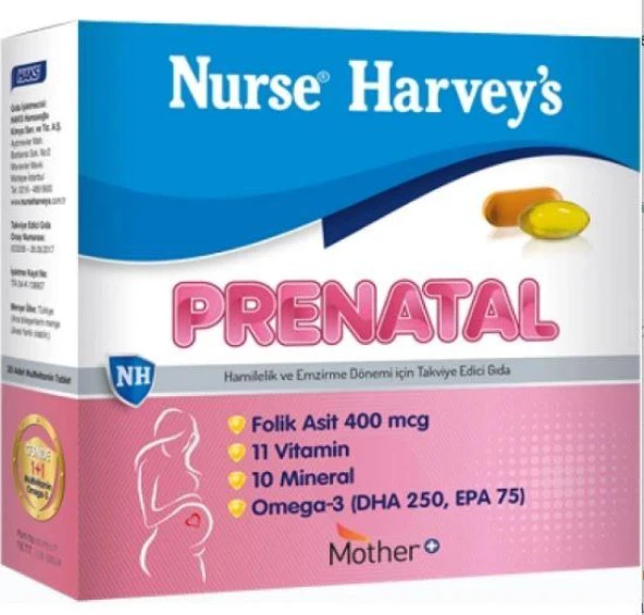 Nurse Harveys Adult Prenatal Vitamins 30 Kapsül