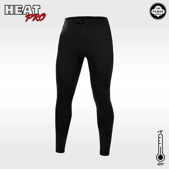 Argeus HeatPro Unisex Siyah Termal Alt İçlik Tayt