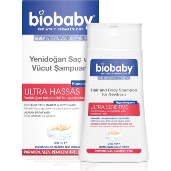 Biobaby Yenidoğan Saç ve Vücut Şampuanı 200 ML