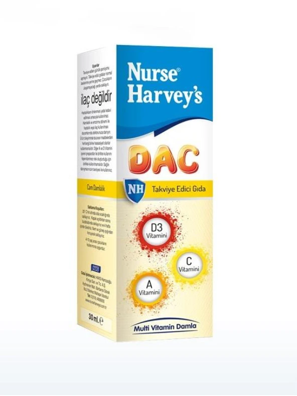 Nurse Harveys DAC Multi Vitamin Damla 30 ML