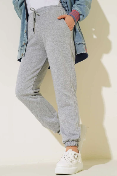 Üç İplik Jogger Pantolon Gri ürün görseli 1