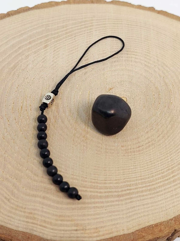 Shungite Taşı Elektromanyetik Frekans Koruyucu Aksesuar & Tamburlanmış Taş Seti - Resim 5