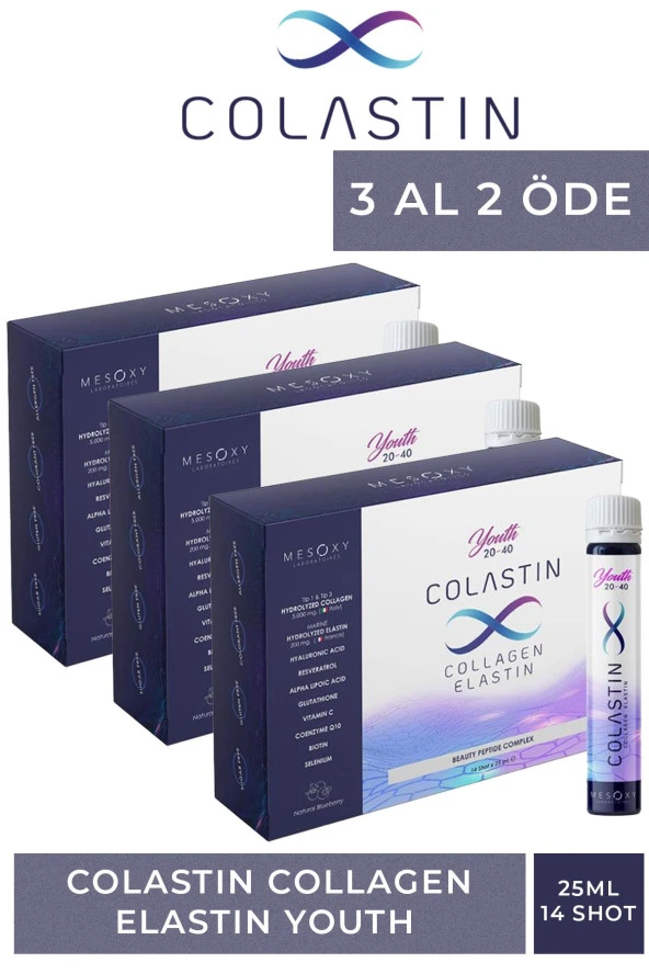 Colastin Collagen Elastin Youth 25 ml x 14 Shot 3 Adet - 1