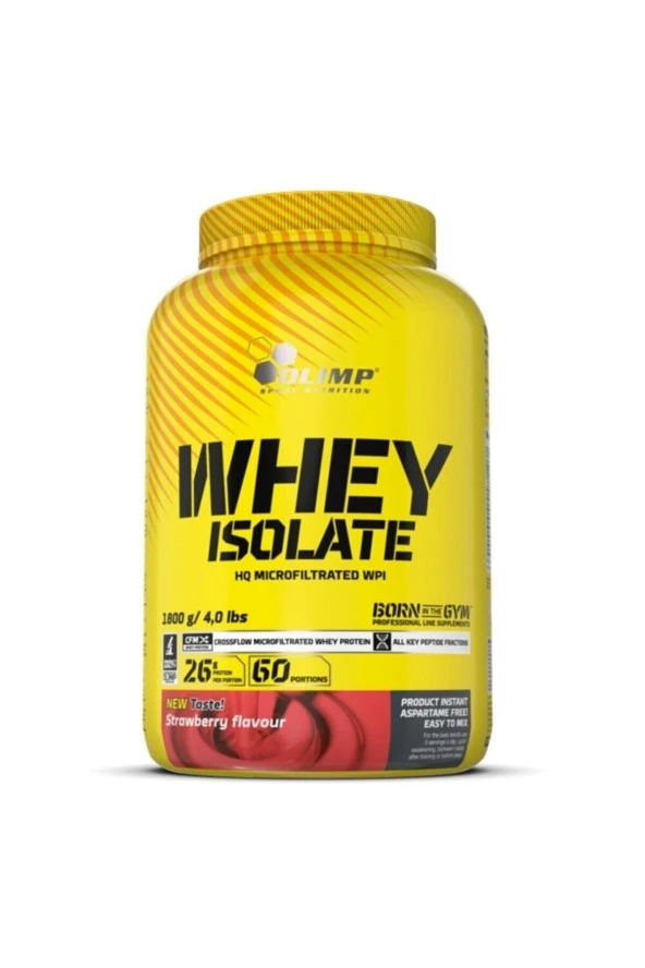 Whey Isolate Protein Çilek Aromalı 1800 Gr Izole Tozu Bcaa Glutamin Arjinin Güç Vitamin