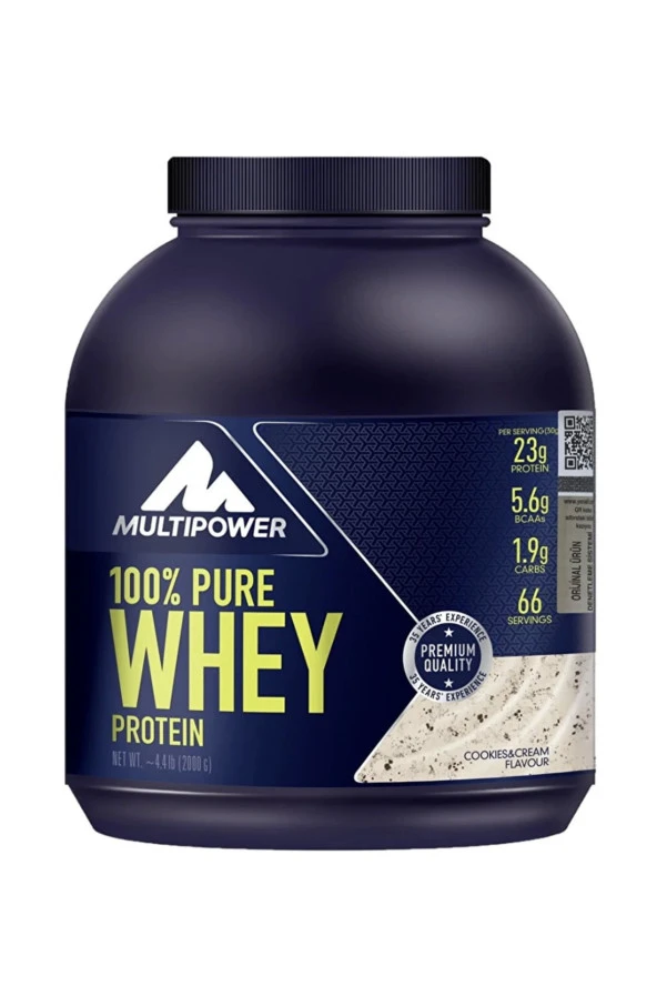100 Pure Whey Protein 2000 Gr - Cookies Cream