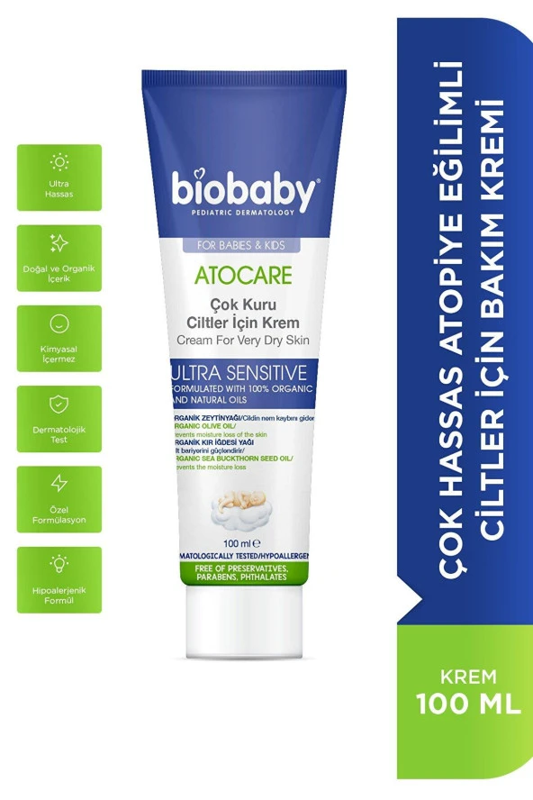 Biobaby Atocare Kuru Ve Atopik Ciltler İçin Krem 100 ML - 3