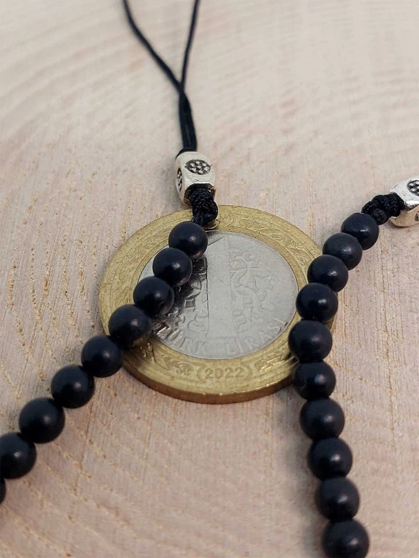 Shungite Taşı Elektromanyetik Frekans Koruyucu Minimal Telefon Aksesuarı İkili Set - Resim 6