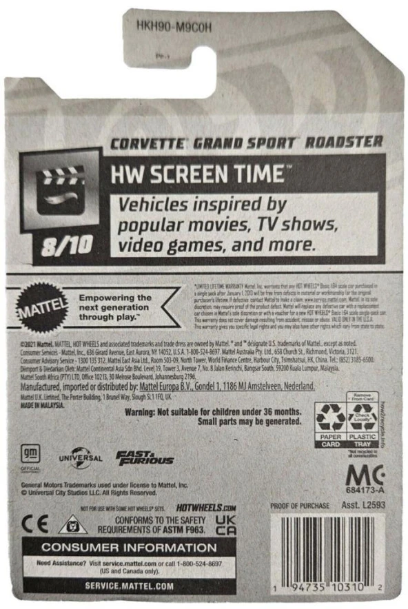 Hot Wheels Tekli Koleksiyon Arabalar Corvette Grand Sport Roadster HKH90 - 2