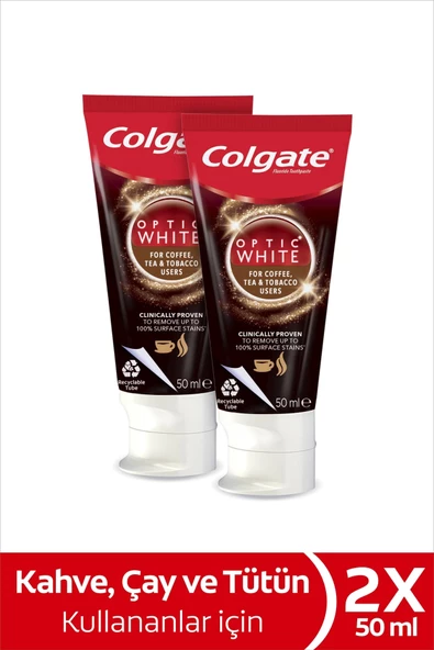 Colgate Optic White Çay-kahve-sigara 50ml Paket 2li