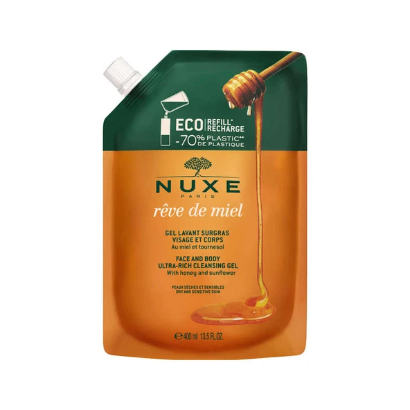 Nuxe Reve De Miel Bal Rüyası Hassas Yüz ve Vücut Yıkama Jeli 400ml Refill