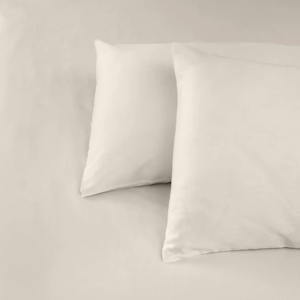 BASKILI SATEN ÇİFT KİŞİLİK NEVRESİM TAKIMI LORD BEJ - Resim 3