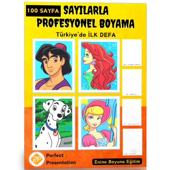 Profesyonel Sayılarla Boyama Kitabı (100 Boyama Sayfası)