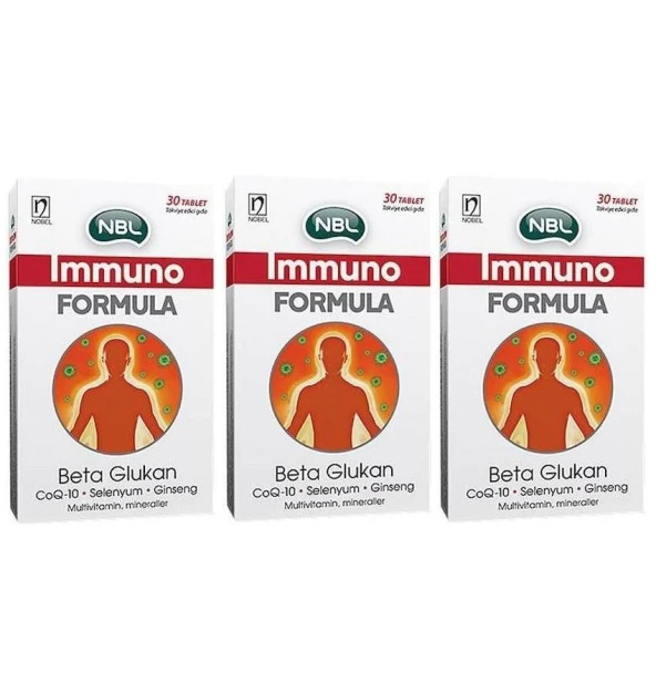 NBL Immuno Formula Selenyum & Beta Glukan 30 Tablet x 3 Adet