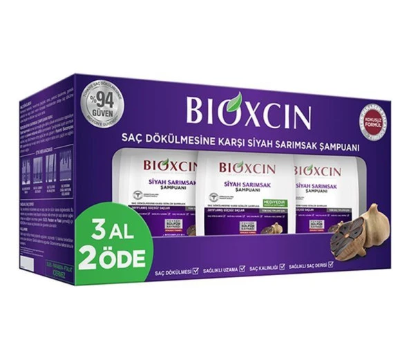 Bioxcin Siyah Sarımsak Şampuanı 300 ML - 3 Al 2 Öde