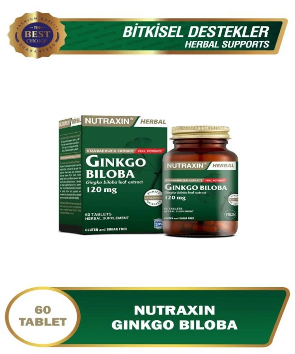 Nutraxin Ginkgo Biloba 120 Mg 60 Tablet