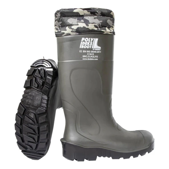 No: 36 Boğazlı Çelik Burunlu Poliüretan Çizme PolyDeks Bot - 2