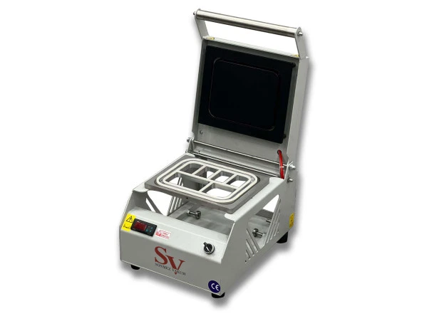 Sönmez Manuel 6 Bölmeli Kahvaltı Tabağı Kapatma Paketleme Makinesi Beyaz - Resim 3