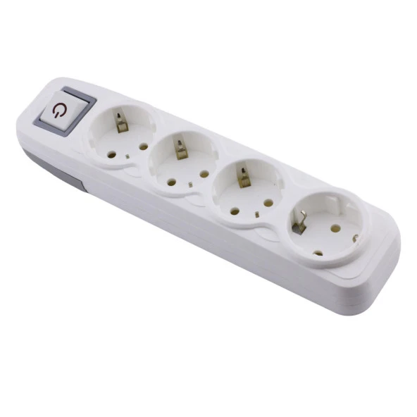 4lü Grup Priz Anahtarlı Klemensli Fiş Priz Topraklı Çoklu Grup Priz Çoğaltıcı Dörtlü Kablosuz - Resim 3