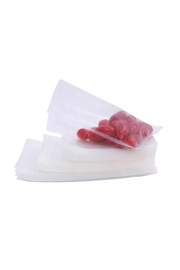 Mini Vakum Makinesi Poşeti 20x26 Cm 1 Kg Tırtırlı Vakum Torbası 110