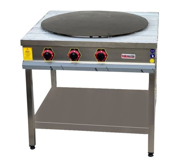 İnoxmaster Gözleme Ocağı Taban Raflı Gazlı 90x90x85 Cm ürün görseli 1