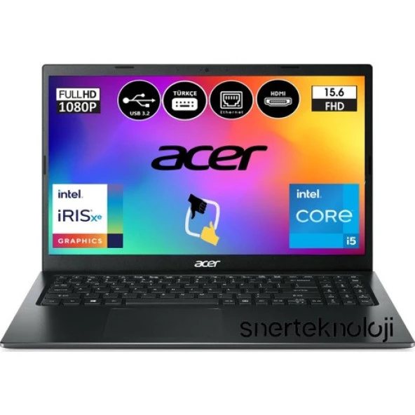 Acer Extensa EX215-54 Intel Core I5 1135G7 12 GB 1tb SSD Freedos 15.6" Fhd Taşınabilir Bilgisayar NX.EGJEY.005-SNERTECH