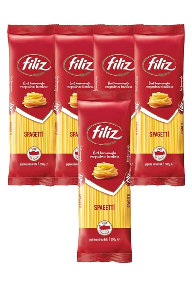 Filiz Spagetti Makarna 500 gr x 5 adet ürün görseli